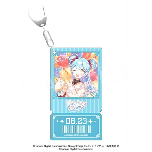 Shine Post Ticket Card Style Birthday Holo Acrylic Keychain Miina Hirose [NEW]