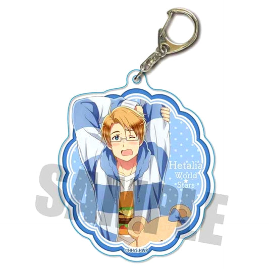 Hetalia World Stars Choideka Acrylic Keychain America Pajamas ver. Goods - Keychain animate Limited Resale [NEW]