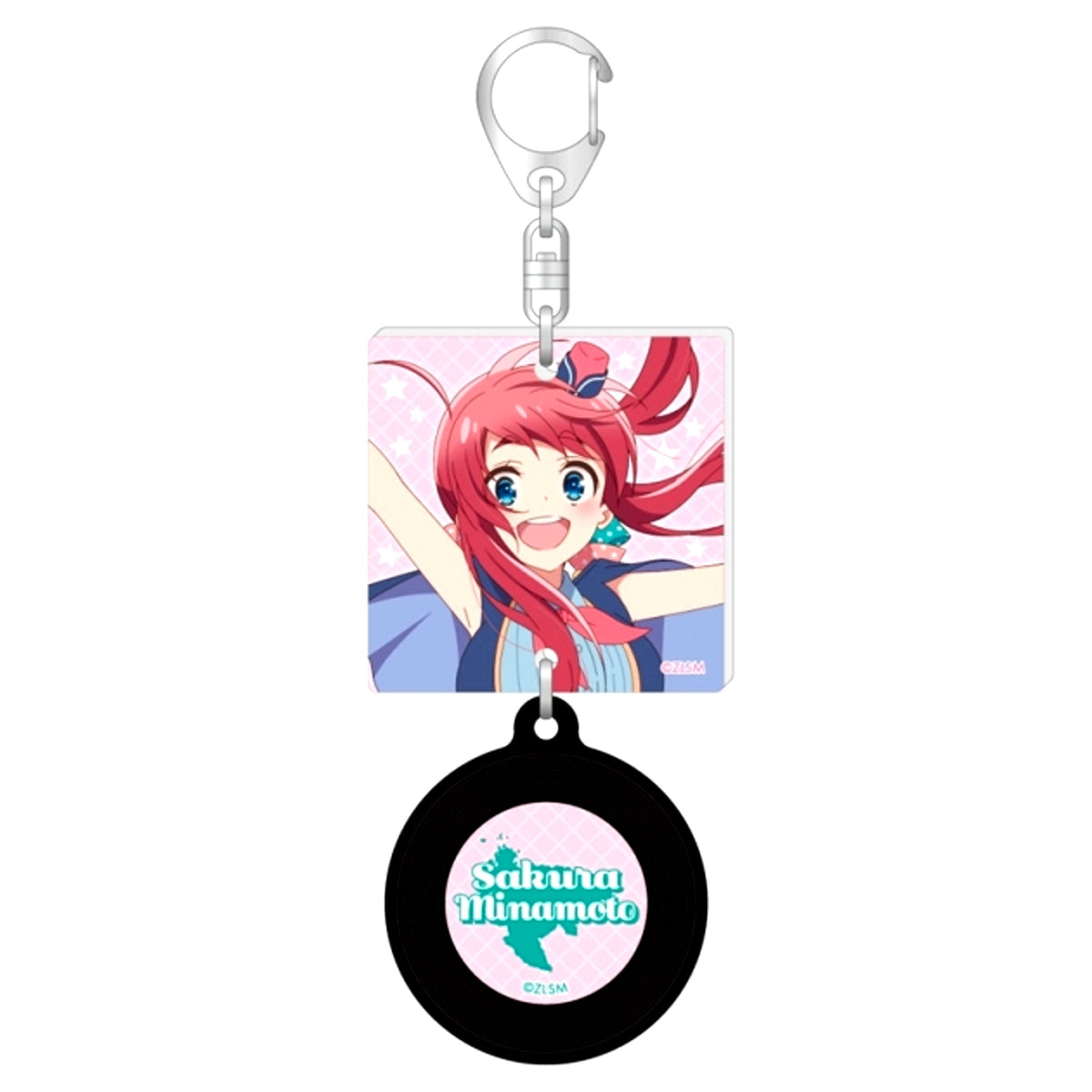 Zombie Land Saga the Movie: Yumeginga Paradise Record Style Keychain / Sakura Minamoto [NEW]