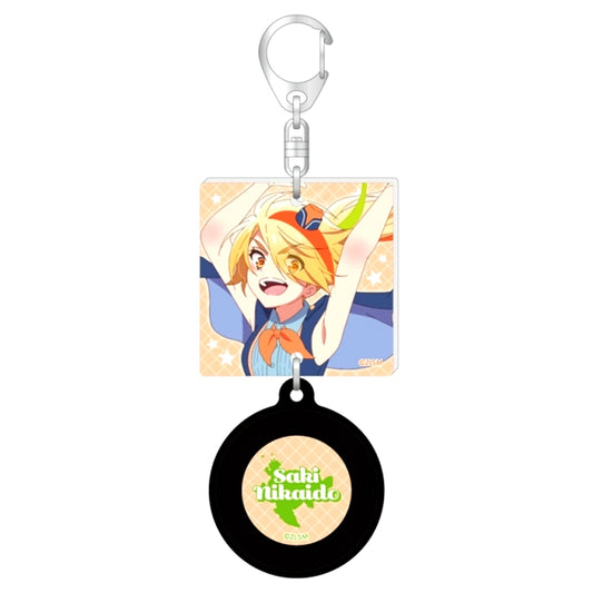 Zombie Land Saga the Movie: Yumeginga Paradise Record Style Keychain / Saki Nikaido [NEW]