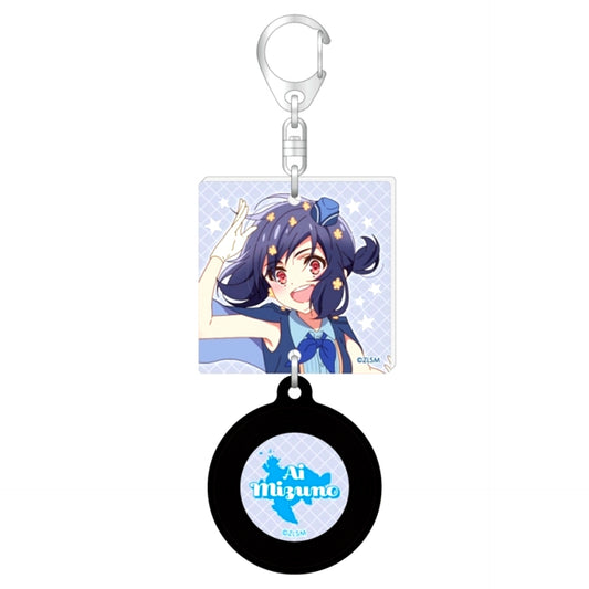 Zombie Land Saga the Movie: Yumeginga Paradise Record Style Keychain / Ai Mizuno [NEW]
