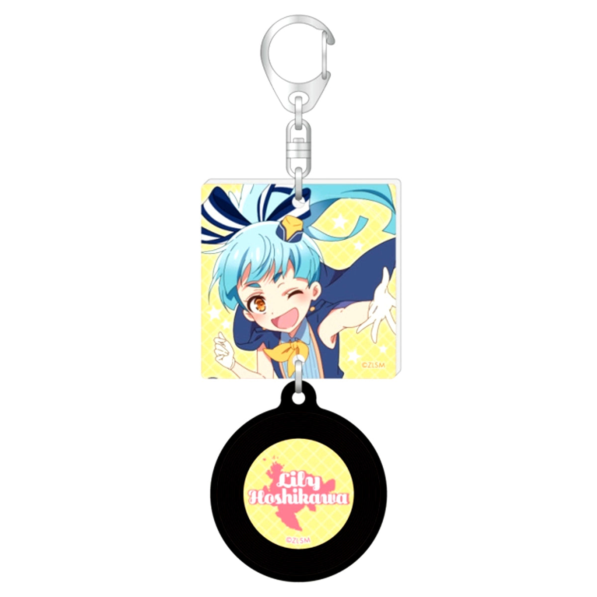 Zombie Land Saga the Movie Yumeginga Paradise Record Style Keychain / Lily Hoshikawa [NEW]