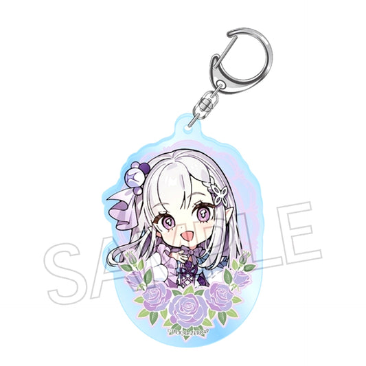 Re:ZERO -Starting Life in Another World- -Royal Rose- Acrylic Keychain Emilia [NEW]