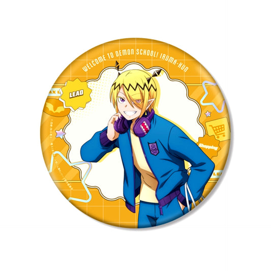Anime Welcome to Demon School! Iruma-kun Newly Drawn Lied Shax Shopping ver. BIG Can Badge [NEW]
