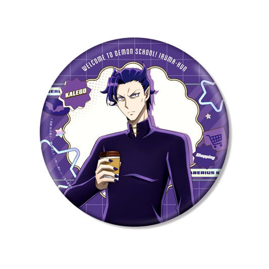 Anime Welcome to Demon School! Iruma-kun Newly Drawn Kalego Naberius Shopping ver. BIG Can Badge [NEW]
