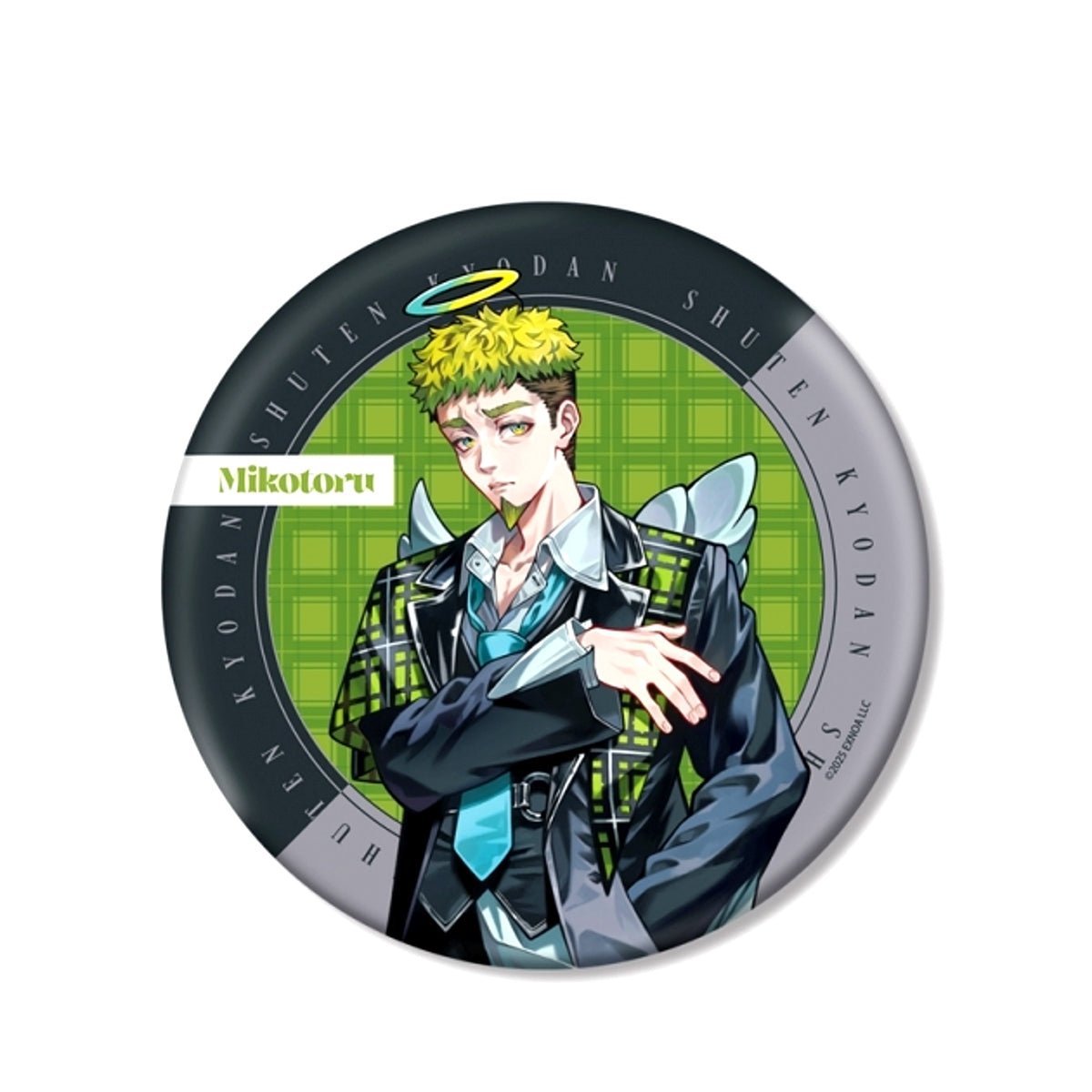 SHUTEN ORDER Melo Kyuba Illustration Mikotoru Check Outfit ver. BIG Can Badge [NEW]