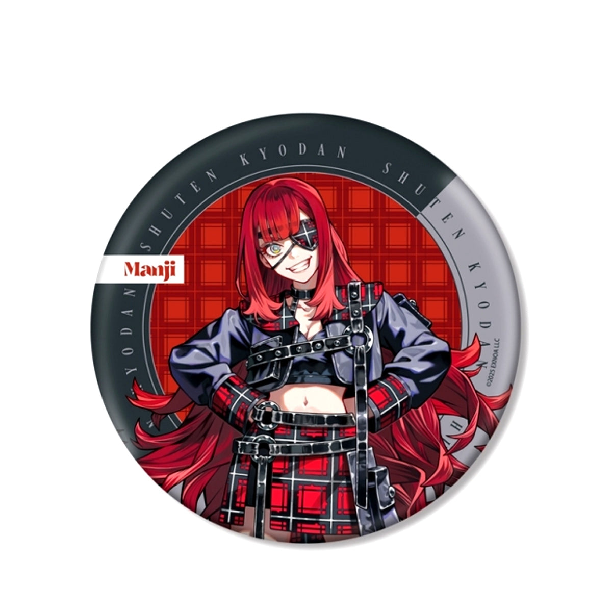 SHUTEN ORDER Melo Kyuba Illustration Manji Fukucho Check Outfit ver. BIG Can Badge [NEW]