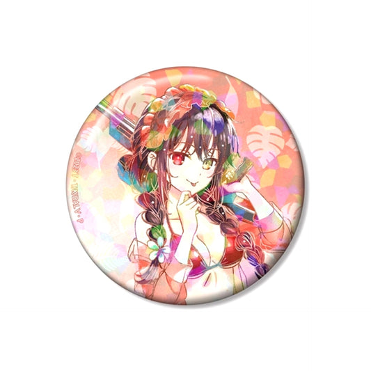 Anime Date A Live V Newly Drawn Kurumi Tokisaki Date A Vacance ver. Ani-Art aqua label 75mm Hologram Can Badge [NEW]