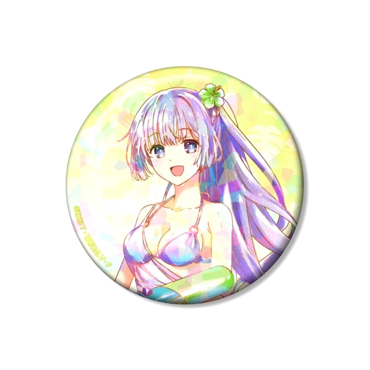 Anime Date A Live V Newly Drawn Miku Izayoi Date A Vacance ver. Ani-Art aqua label 75mm Hologram Can Badge [NEW]