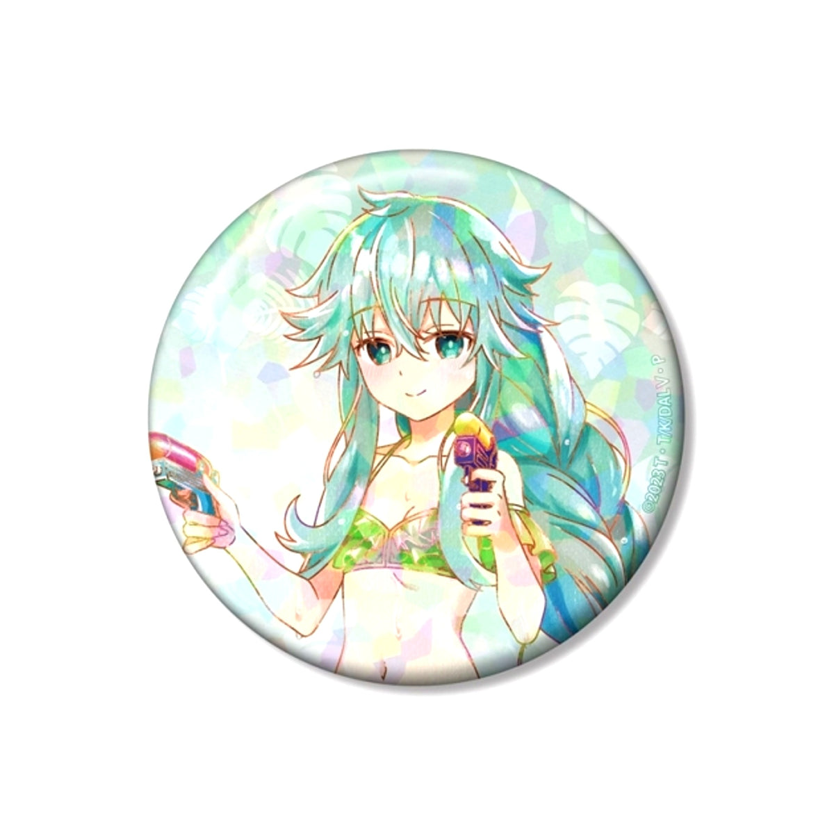 Anime Date A Live V Newly Drawn Natsumi Date A Vacance ver. Ani-Art aqua label 75mm Hologram Can Badge [NEW]