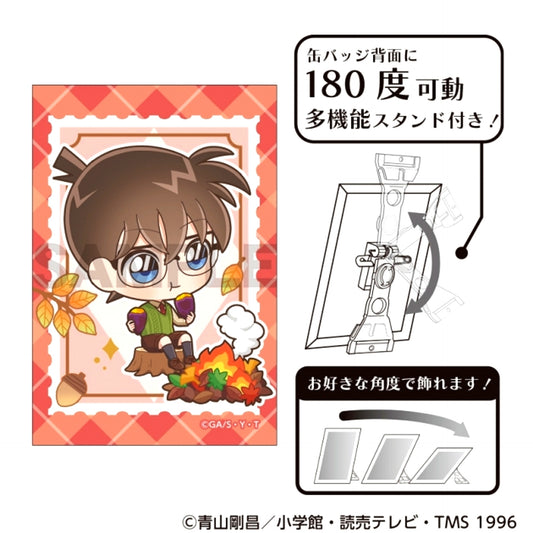 Detective Conan Art Can Badge Conan Edogawa Charactive Autumn [NEW]