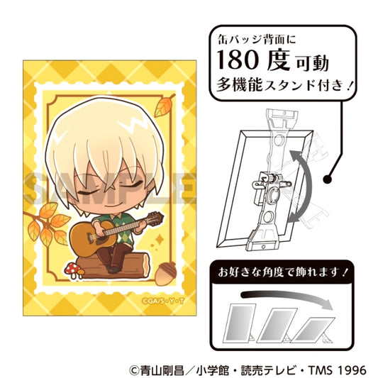 Detective Conan Art Can Badge Toru Amuro Charactive Autumn [NEW]