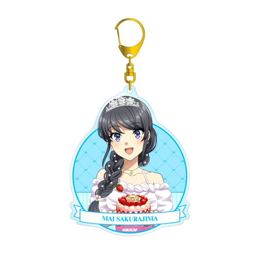 Theater Anime Rascal Does Not Dream of a Dear Friend Newly Drawn Mai Sakurajima BIG Acrylic Keychain < Mai Sakurajima Birthday 2026ver.> Goods - Keychain [NEW]