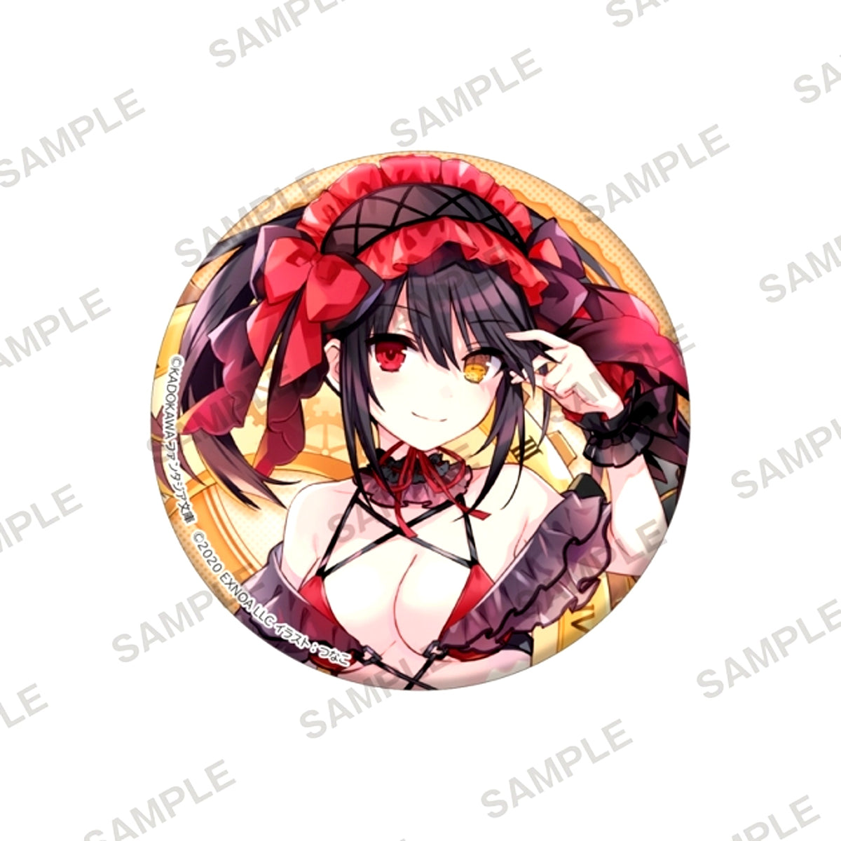 Date A Live Big Hologram Can Badge Kurumi Tokisaki Swimsuit Ver. B [NEW]