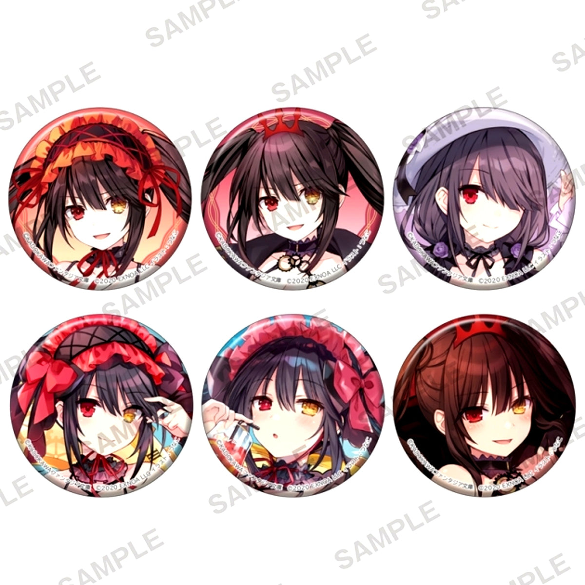 Date A Live Trading Hologram Can Badge -Lots of Kurumi- Fantasia Rebuild Ver. [NEW]