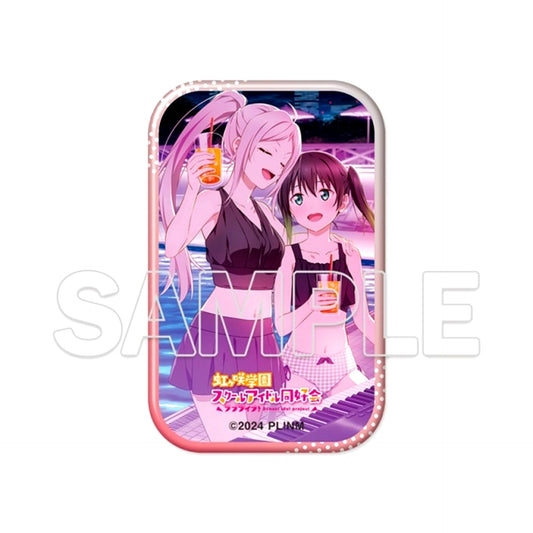 Love Live! Nijigasaki High School Idol Club Square Can Badge Yu & Lanzhu [NEW]