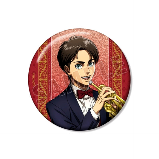 TV Anime Attack on Titan Newly Drawn Ellen Jazz ver. 75mm Glitter Button Goods - Badge [NEW]