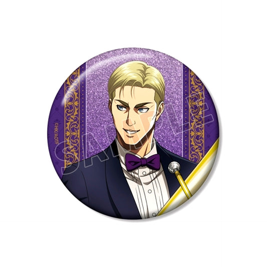 TV Anime Attack on Titan Newly Drawn Erwin Jazz ver. 75mm Glitter Button Goods - Badge [NEW]
