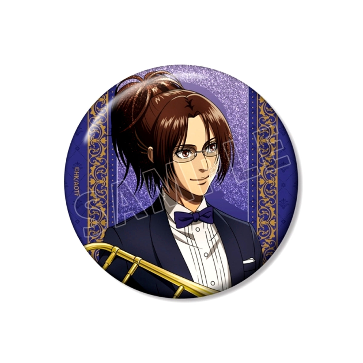 TV Anime Attack on Titan Newly Drawn Hange Jazz ver. 75mm Glitter Button Goods - Badge [NEW]