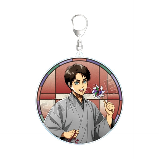 TV Anime Attack on Titan Newly Drawn Ellen Japanese Clothes ver. BIG Acrylic Keychain Goods - Keychain [NEW]