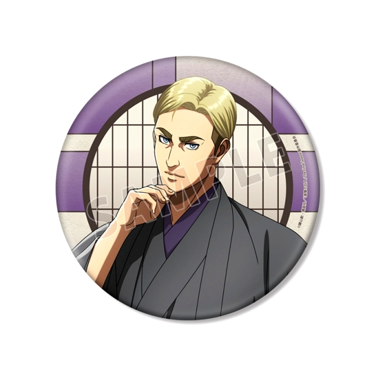 TV Anime Attack on Titan Newly Drawn Erwin Japanese Clothes ver. BIG Button Goods - Badge [NEW]