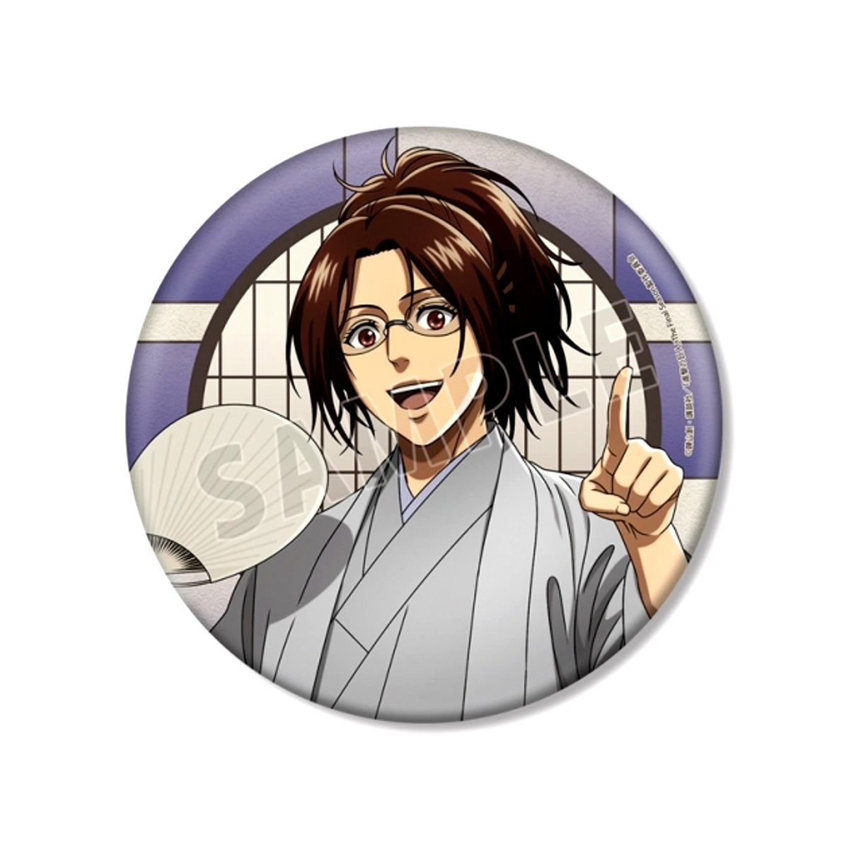 TV Anime Attack on Titan Newly Drawn Hange Japanese Clothes ver. BIG Button Goods - Badge [NEW]
