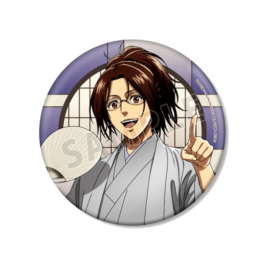 TV Anime Attack on Titan Newly Drawn Hange Japanese Clothes ver. BIG Button Goods - Badge [NEW]