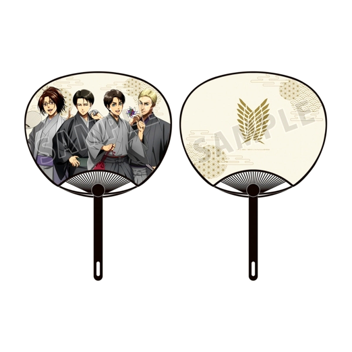 TV Anime Attack on Titan Newly Drawn Group Kimono ver. Uchiwa Fan [NEW]