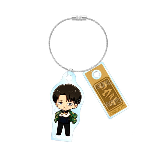 TV Anime Attack on Titan Levi Chibi Character Happi Coat ver. Double Wire Acrylic Keychain [NEW]