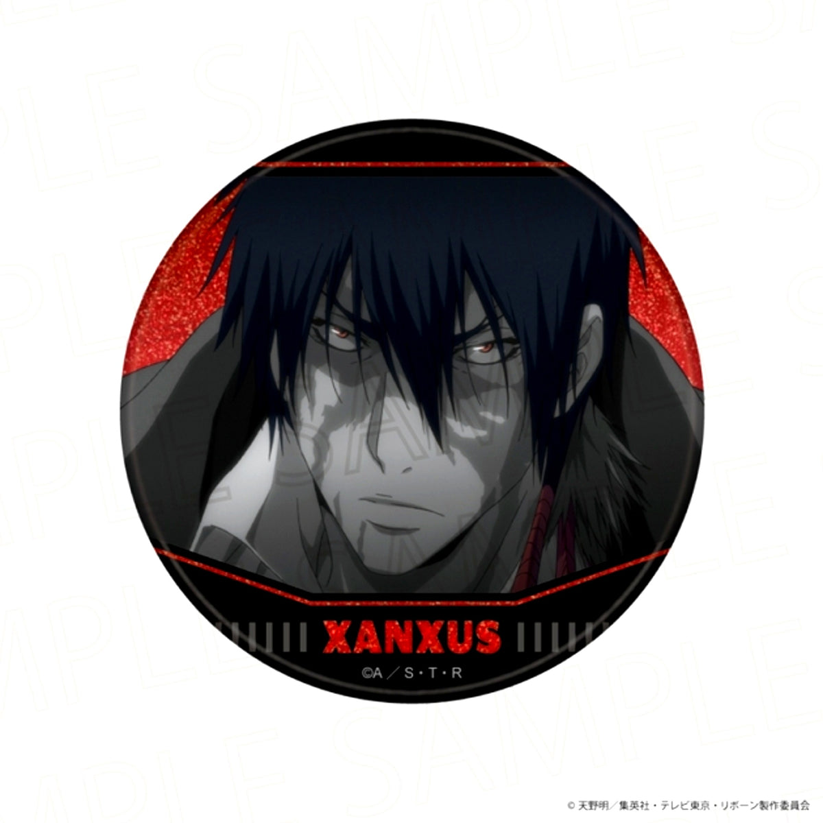 TV Anime Katekyo Hitman Reborn! Glitter Can Badge XANXUS (10 Years Later) (Accent Color) [NEW]