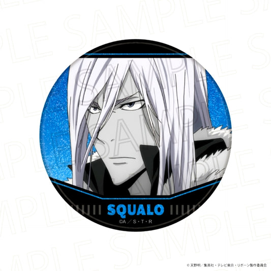 TV Anime Katekyo Hitman Reborn! Glitter Can Badge Superbi Squalo (10 Years Later) (Accent Color) [NEW]