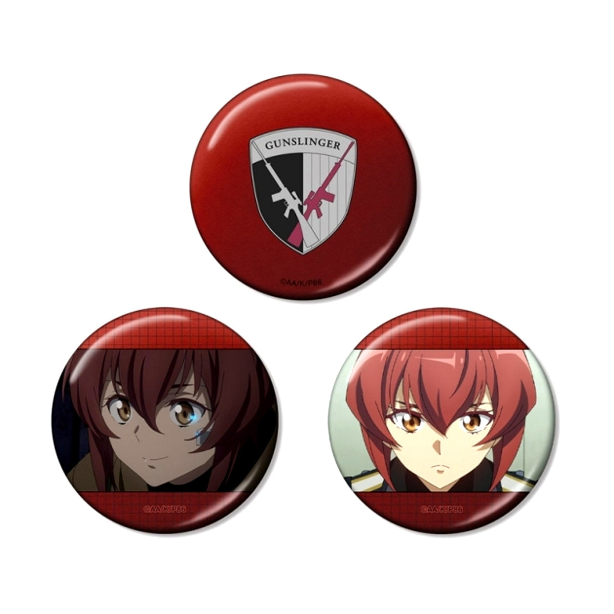 TV Anime 86 -Eighty Six- Kurena Kukumira Metallic Can Badge Set of 3 (Reissue) [NEW]