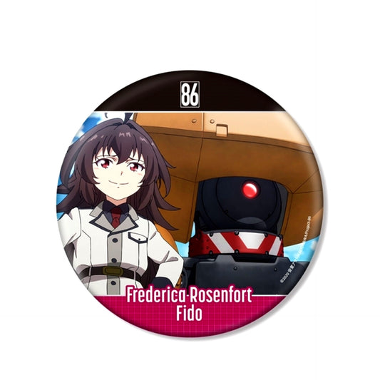 TV Anime 86 -Eighty Six- Frederica Rosenfort & Fido Scene Photo BIG Can Badge (Reissue) [NEW]