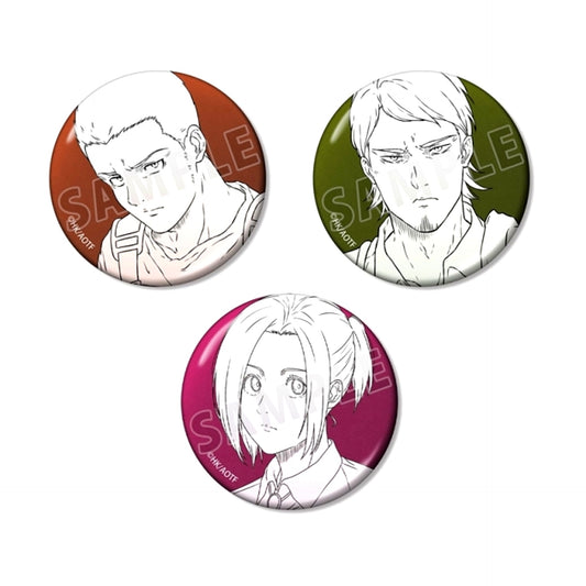 TV Anime Attack on Titan Connie & Jean & Sasha Metallic Can Badge Set of 3 (Reissue) [NEW]