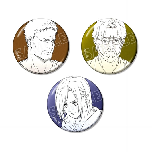 TV Anime Attack on Titan Reiner & Zeke & Annie Metallic Can Badge Set of 3 (Reissue) [NEW]