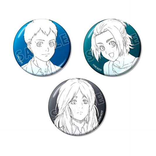 TV Anime Attack on Titan Falco & Gabi & Pieck Metallic Can Badge Set of 3 (Reissue) [NEW]