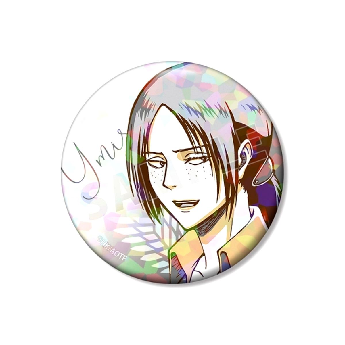 TV Anime Attack on Titan Ymir Color Palette Ver. 75mm Hologram Button Goods - Badge Resale [NEW]