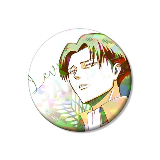 TV Anime Attack on Titan Levi Color Palette Ver. 75mm Hologram Button Goods - Badge Resale [NEW]