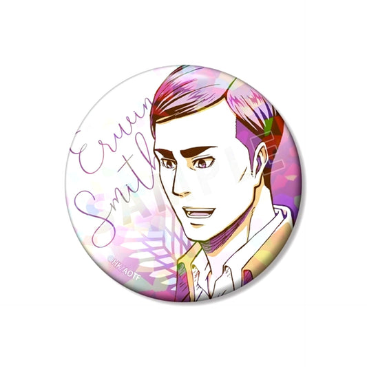 TV Anime Attack on Titan Erwin Color Palette Ver. 75mm Hologram Button Goods - Badge Resale [NEW]