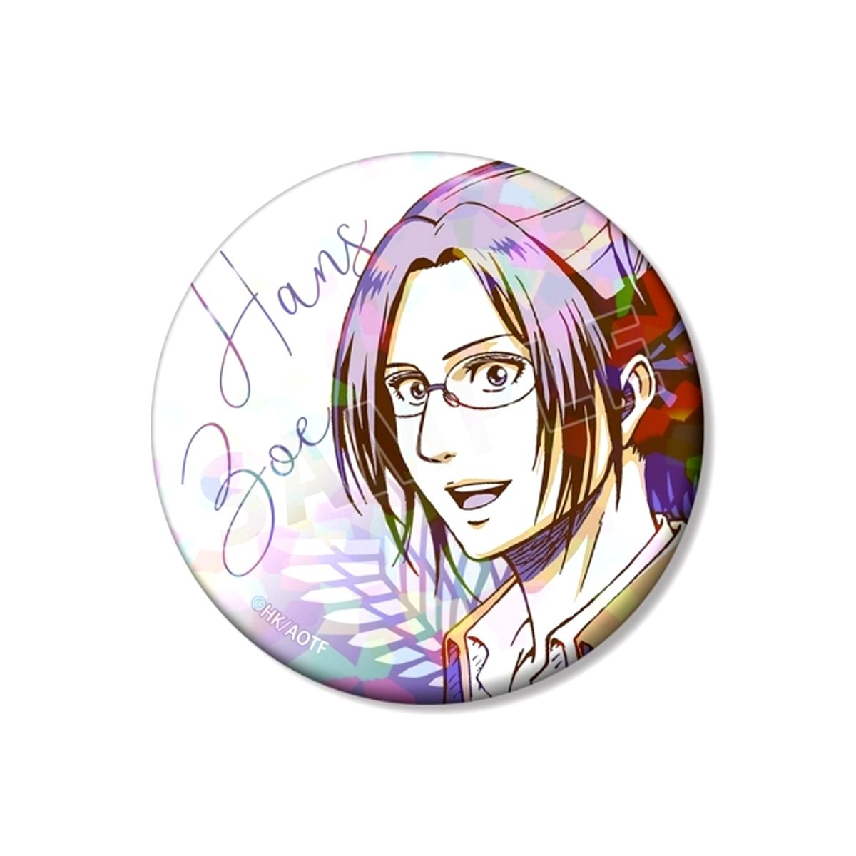 TV Anime Attack on Titan Hange Color Palette Ver. 75mm Hologram Button Goods - Badge Resale [NEW]