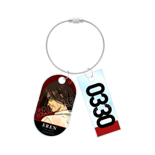 TV Anime Attack on Titan Newly Drawn Illustration Eren Fighting Back ver. Double Wire Acrylic Keychain (Reissue) [NEW]