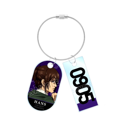 TV Anime Attack on Titan Newly Drawn Illustration Hange Fighting Back ver. Double Wire Acrylic Keychain (Reissue) [NEW]