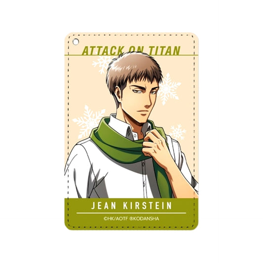 TV Anime Attack on Titan Newly Drawn Illustration Jean Wearing Scarf ver. 1-Pocket Pass Case (Reissue) [NEW]