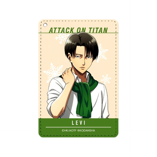 TV Anime Attack on Titan Newly Drawn Illustration Levi Wearing a Scarf ver. 1-Pocket Pass Case (Reissue) [NEW]