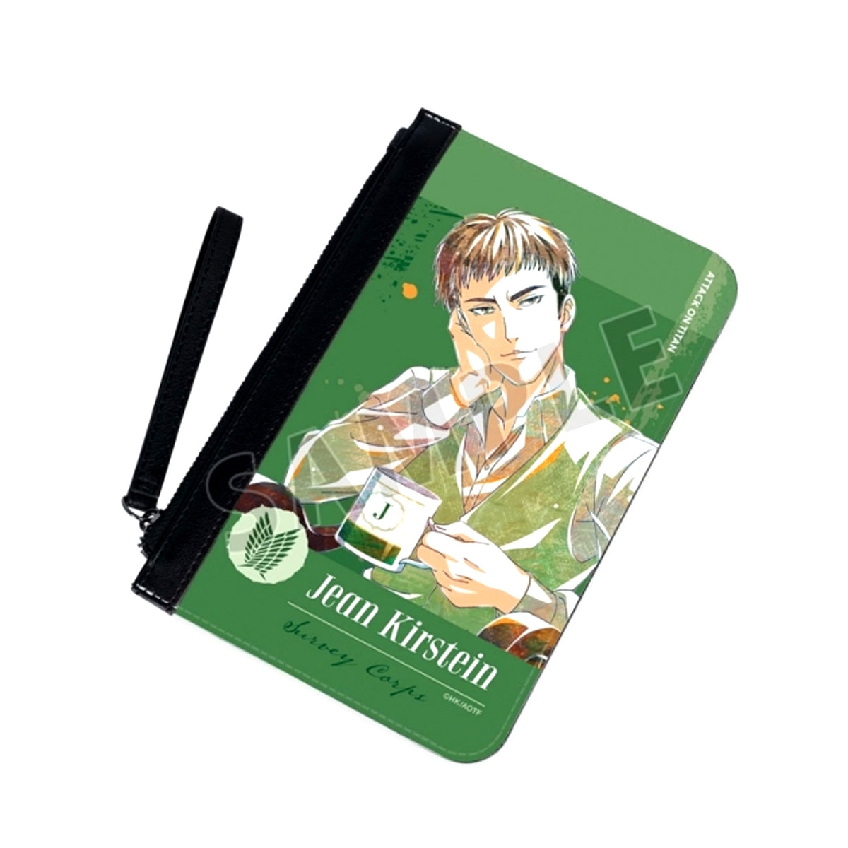 TV Anime Attack on Titan Newly Drawn Jean Tea Time ver. Ani-Art PU Leather Flat Pouch (Reissue) [NEW]