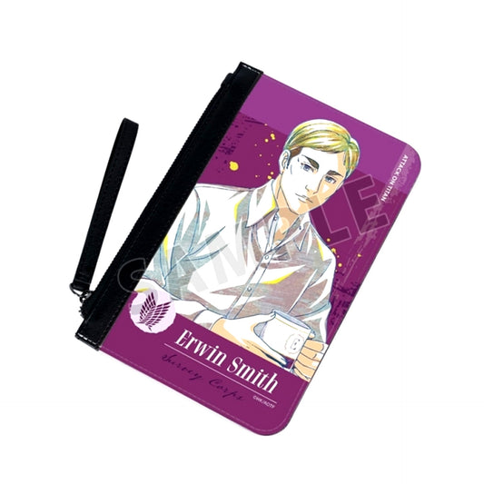 TV Anime Attack on Titan Newly Drawn Erwin Tea Time ver. Ani-Art PU Leather Flat Pouch (Reissue) [NEW]