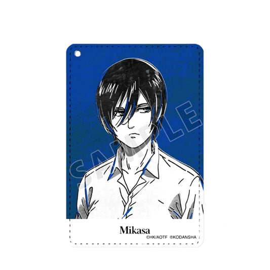 TV Anime Attack on Titan Mikasa Ani-Art BLACK LABEL 1 Pocket Pass case Goods - Pass case Resale [NEW]