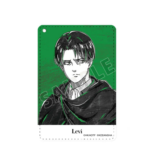 TV Anime Attack on Titan Levi Ani-Art BLACK LABEL 1 Pocket Pass case Goods - Pass case Resale [NEW]