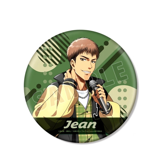 TV Anime Attack on Titan Newly Drawn Jean Retro Fashion ver. BIG Can Badge (Reissue) [NEW]