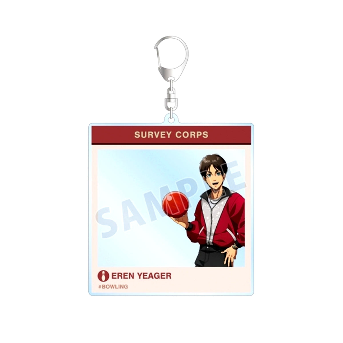 TV Anime Attack on Titan Newly Drawn Eren Retro Style Fashion ver. SNS Style BIG Acrylic Keychain (Reissue) [NEW]